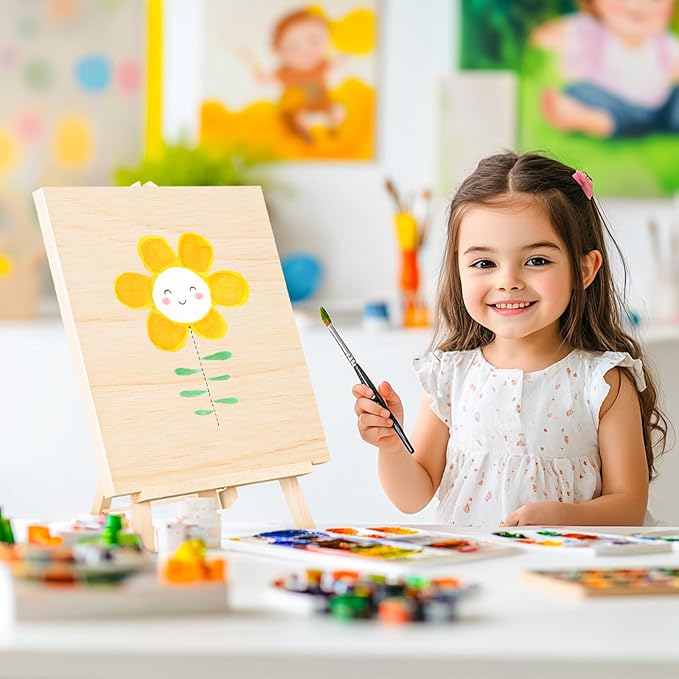 Wooden Canvas Panels with Easel Set – Complete Art Supplies