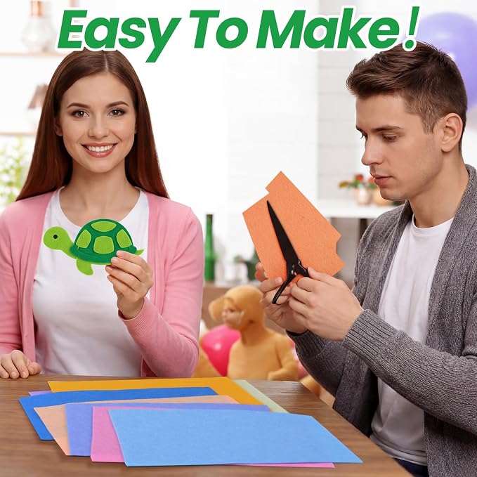 Peryiter 150 Pcs Back to School Pastel Felt Sheets Bulk