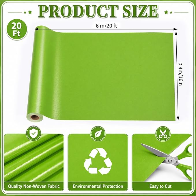 Lime Green Bulletin Board Roll Non-Woven Fabric Poster 16in X 20ft | Back to