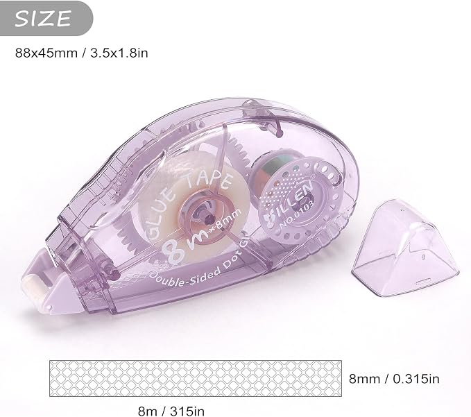 Tamaki 4 Pack Scrapbook Tape, Double Sided Tape Roller, Photo Tape | Double