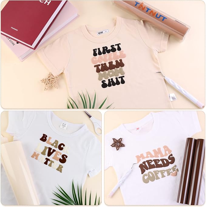 Tintnut Skin Tone Puff Heat Transfer Vinyl, easy cut & weed, stretch washable
