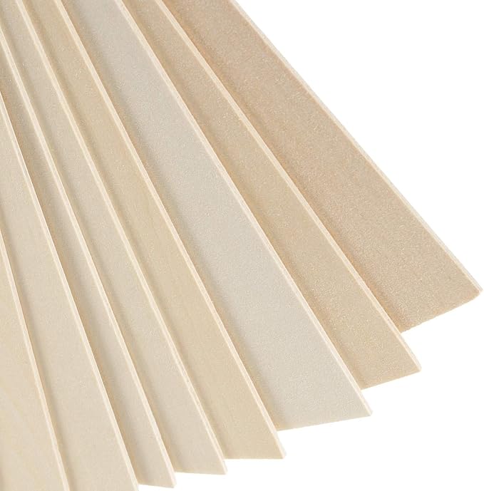 50 Pack 4 x 8 Basswood Sheets, Unfinished Plywood Boards, 1/16 Inch Thin