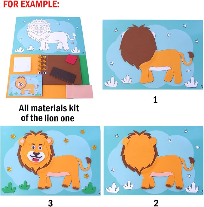 3D EVA Foam Stickers for Toddlers 12PCS Sticky Foam DIY Craft Preschool Art