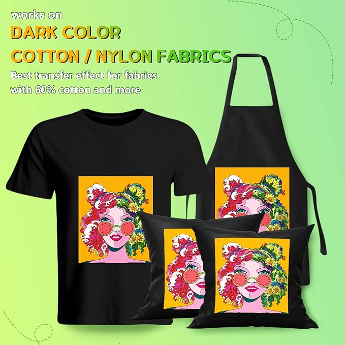 HTVRONT Heat Transfer Paper for Dark T Shirts