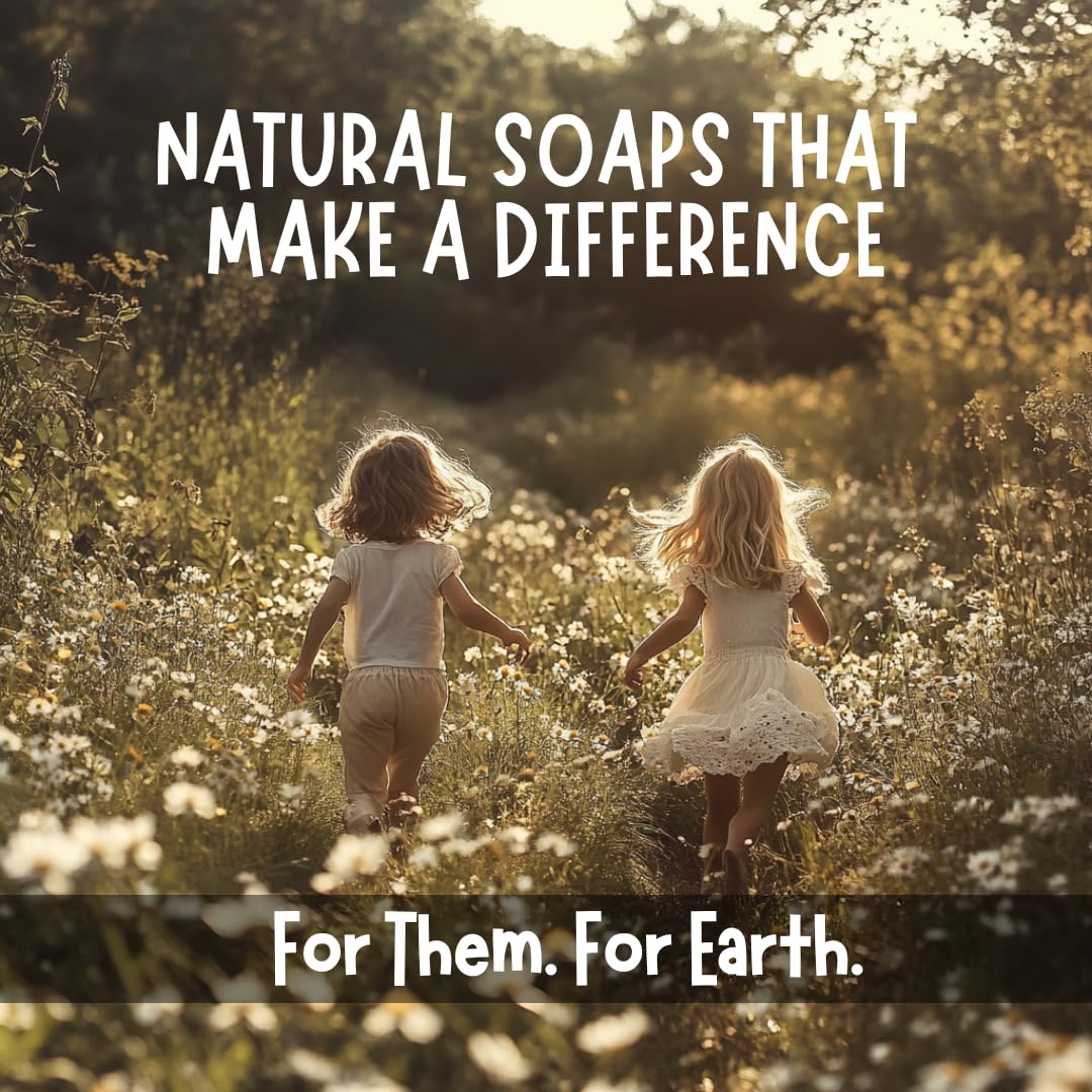 Hypoallergenic Organic Baby Soap Bar - Chamomile & Green Tea Oil - Gentle Cleansing Body Wash for Sensitive Skin | Babies, Toddlers, and Kids | 3-Pack