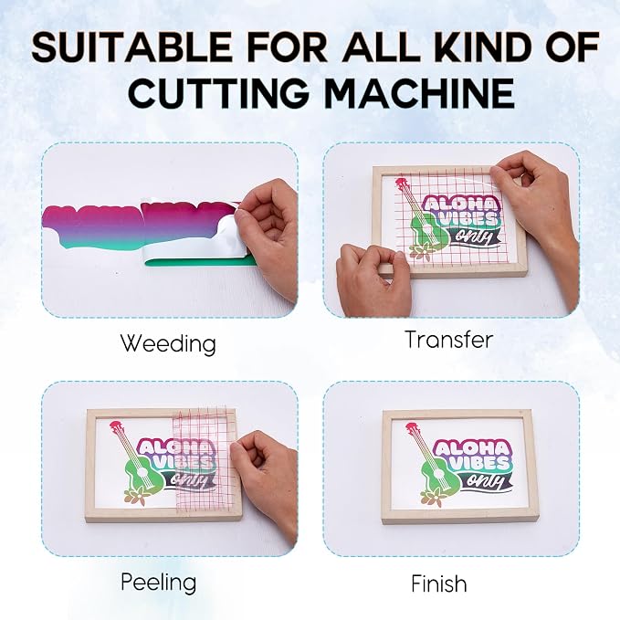 Tintnut Gradient Permanent Vinyl 8 Pcs12x10in Pink Blue Adhesive Vinyl |