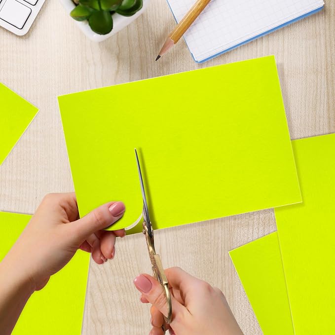 10PCS Bright Yellow Self Adhesive Felt Fabric Sheets Sticky Felt Sheets