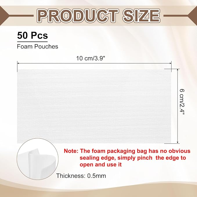 uxcell 50 Pcs Cushion Foam Pouches, Photo Frame