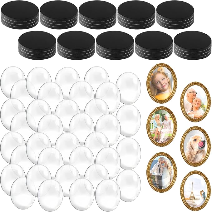 72 Pieces Round Craft Magnets Glass Ceramic Ferrite Magnet