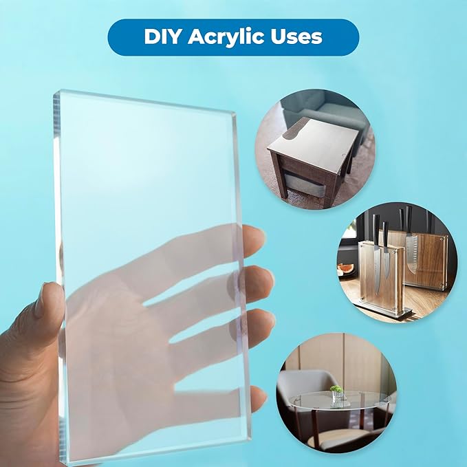 Custom Cut Plexiglass Sheet Cut to Size-Clear Acrylic Sheet 1/8" Thick