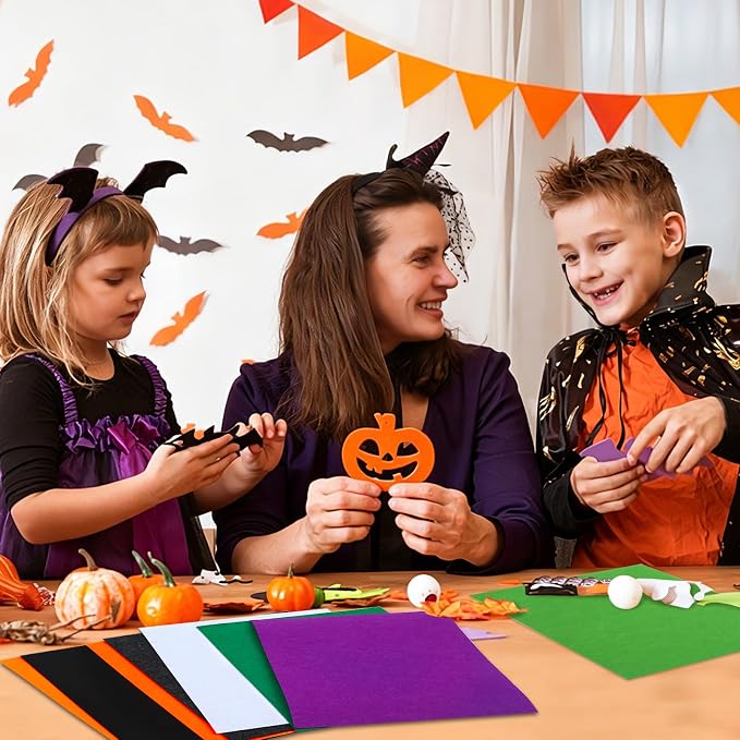 20 Pcs Halloween Felt Fabric Sheets