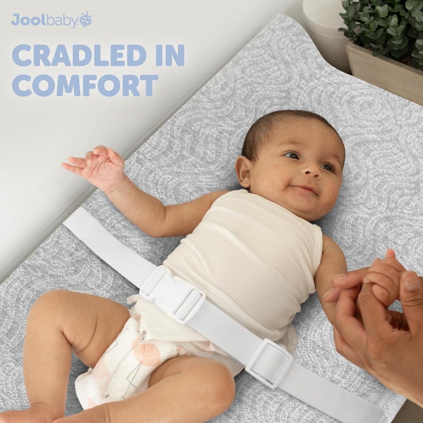 Jool Baby Changing Pad Covers (2 Pack) Soft & Comfortable, Fits Most Standard Diaper Changing Pads (Off-White & Gray-Wave)