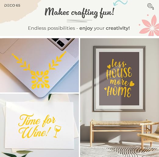 VViViD DECO65 Suede Yellow Permanent Adhesive Craft Vinyl