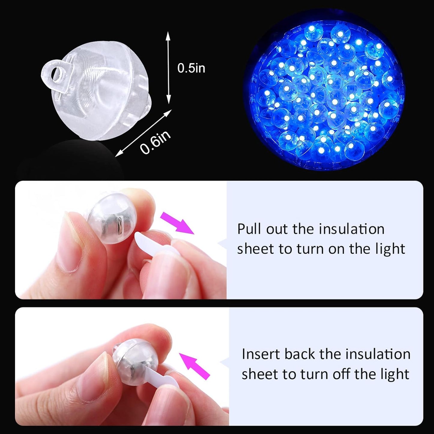 ZGWJ 50PCs Mini Led Lights for Paper Lantern, Blue Led Balloons Light up Balloons for Neon Party Lights Easter Eggs Christmas Halloween Birthday Party Wedding Decoration