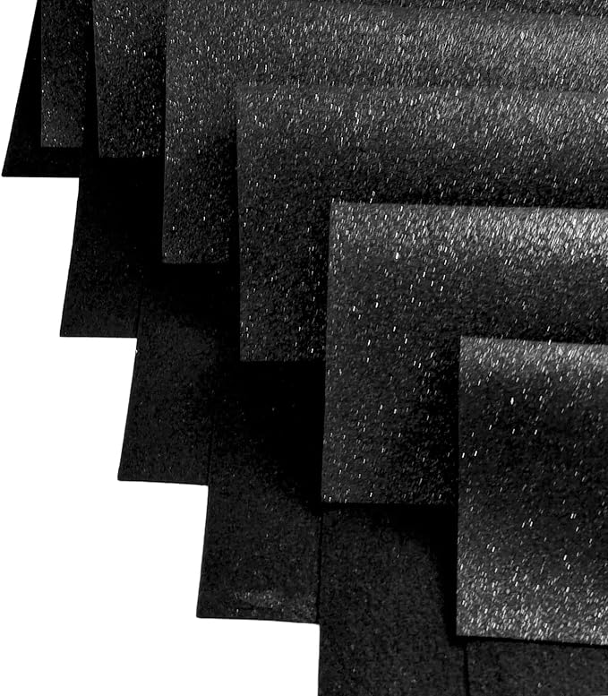 Jtnohx Glitter Felt Fabric, 8 x12 inches Felt Square Glitter