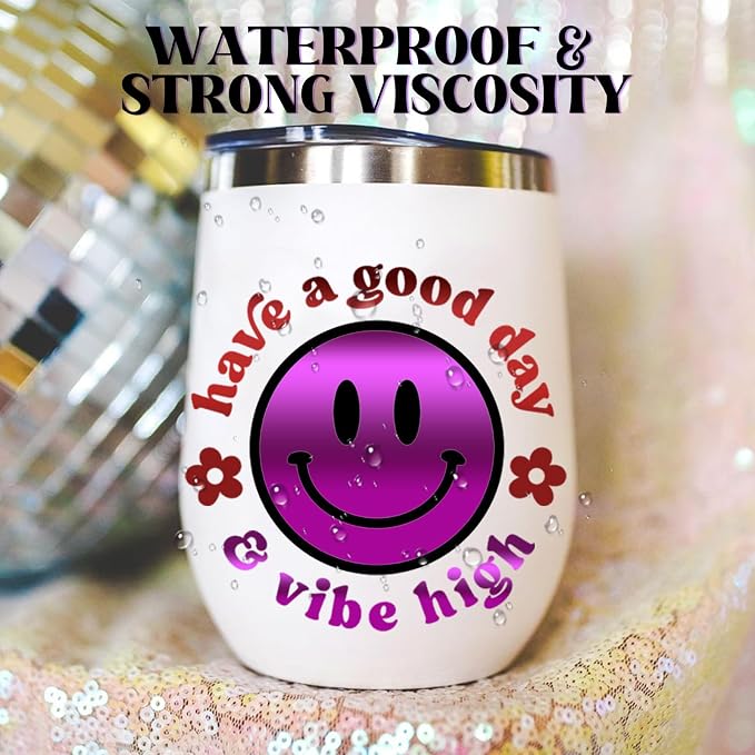 Tintnut Holographic Permanent Vinyl 8 Pcs 12x12in Purple Adhesive Vinyl | Solid