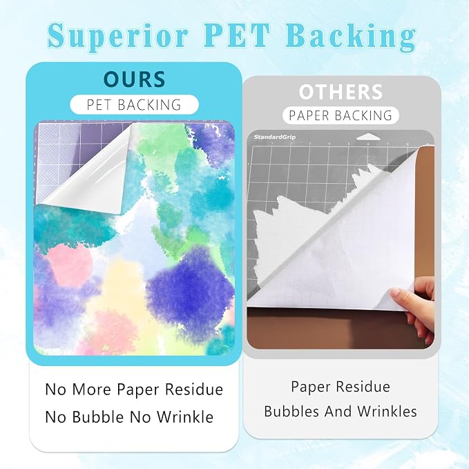 Tie Dye Patterned Permanent Adhesive Vinyl 16 Sheets 12'' x 10'' | Pastel