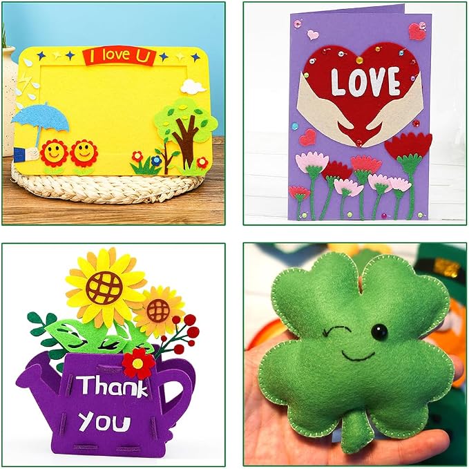 24 Pcs Felt Fabric Sheets, 8 Inch X 12 Inch St. Patrick's Day Green Craft Felt