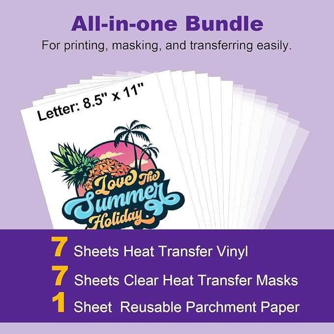 TECKWRAP Printable Heat Transfer Vinyl & Mask Sheets
