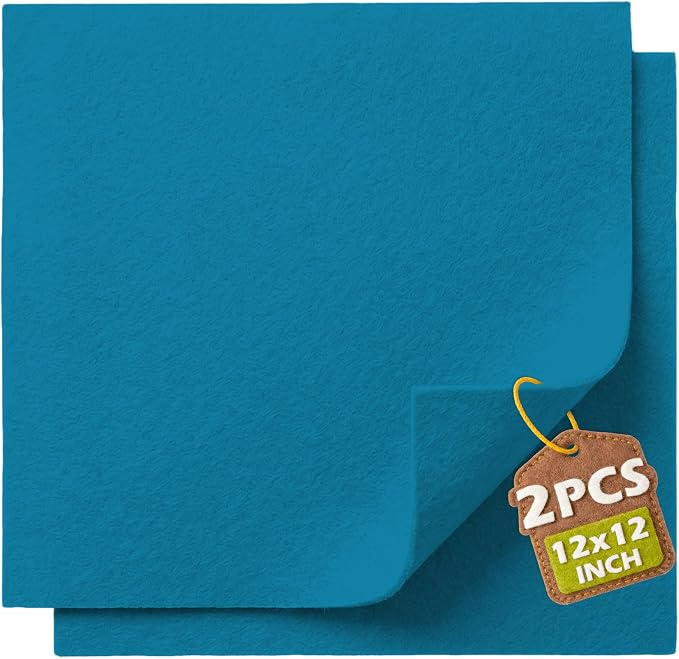 Peacock Blue Soft Felt Sheets for Crafts, 1.6mm Thick, Handmade Crafts
