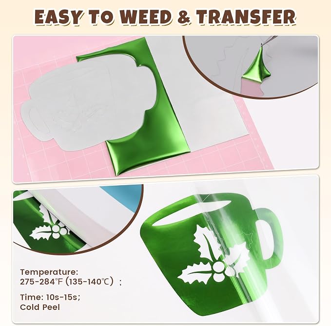 Green Metallic Heat Transfer Vinyl Roll