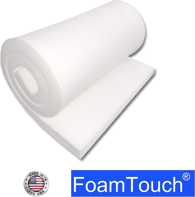 FoamTouch Upholstery Foam 2" x 24" x 72" High Density Cushion