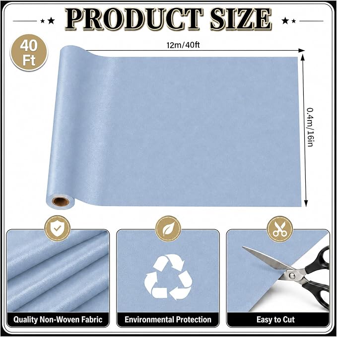 Cottage Blue Bulletin Board Roll Non-Woven Fabric Poster 16in X 40ft | Back to