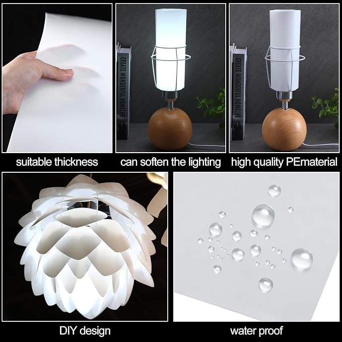 Pushglossy 1 Pcs 48" x 24" x 1/30'' Plastic Sheets