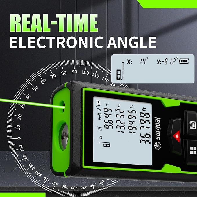 Mini Green Laser Distance Meter 262Ft – Rechargeable Digital Measuring Tool