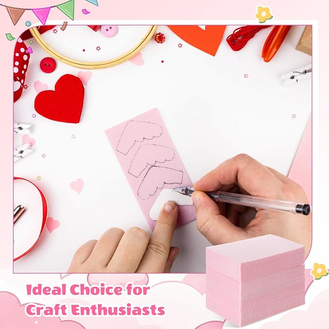 Cholemy 120 Pcs Foam Printing Plates 4 x 6 Inch Pink Foam Sheets 1/20 Inch
