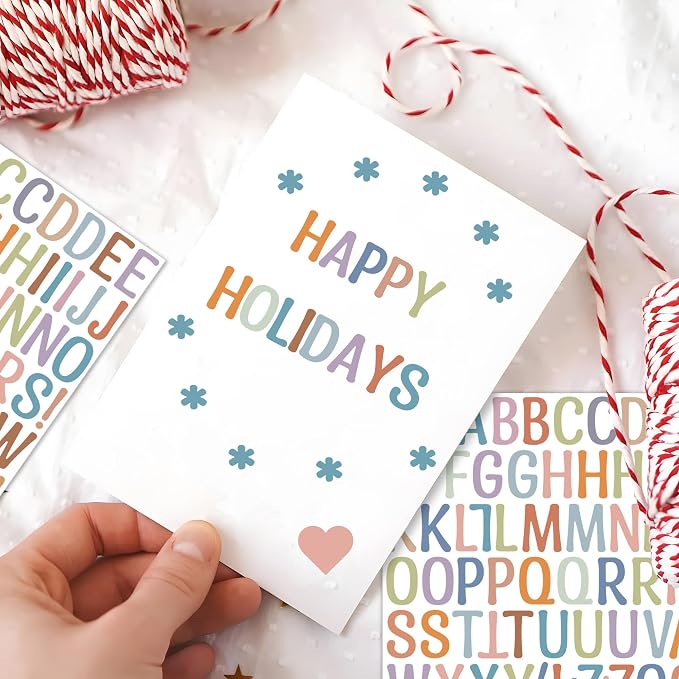 Letter Stickers 1 inch, Self-Adhesive Vinyl Waterproof ABC Letter Stickers