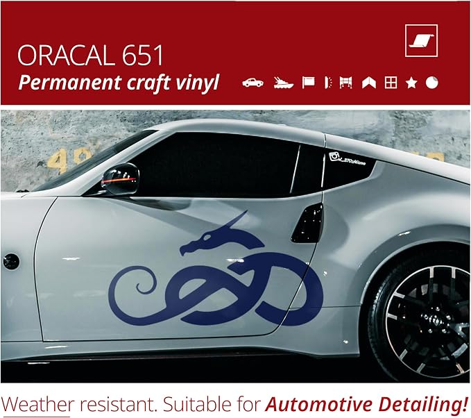 ORACAL 651 Gloss Dark Blue Permanent Vinyl Tape Roll – Premium Adhesive Film