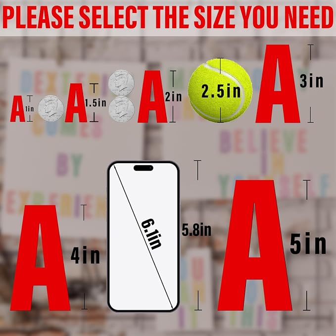 Letter Stickers, Mailbox Numbers, 2.5 Inch Waterproof Vinyl Alphabet | 2 1/2