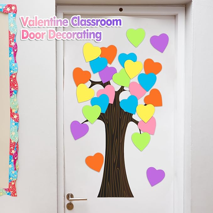 90 Pieces Heart Cutouts Paper Hearts Heart Shape Cards 5.5 Inches Large