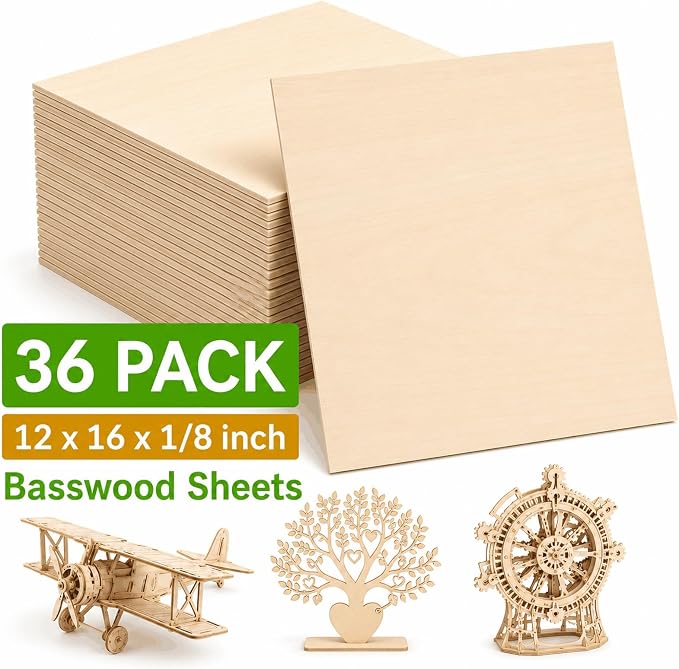 3mm Basswood Sheets 1/8 Inch