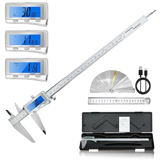 Digital Caliper, Rechargeable Calipers 12 inch