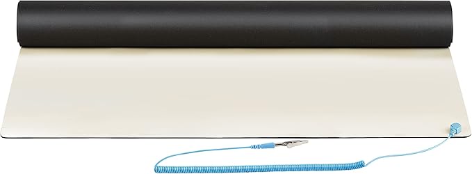 StarTech.com Anti Static Mat, ESD Mat for Electronics Repair, Anti Static Table/Desk Mat w/Detachable Grounding Wire, ANSI/ESD S 4.1, Flexible Thermoplastic Work Pad, 23x47", TAA