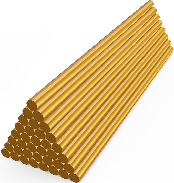 ENPOINT Metallic Gold Hot Glue Sticks, 36 Pack Mini Hot Melt Glue Sticks Colored