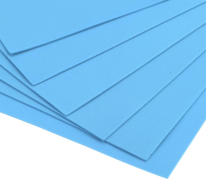 uxcell Light Blue EVA Foam Sheets, 11.8x7.9 in 1.8mm Thick Handicraft Foam Paper