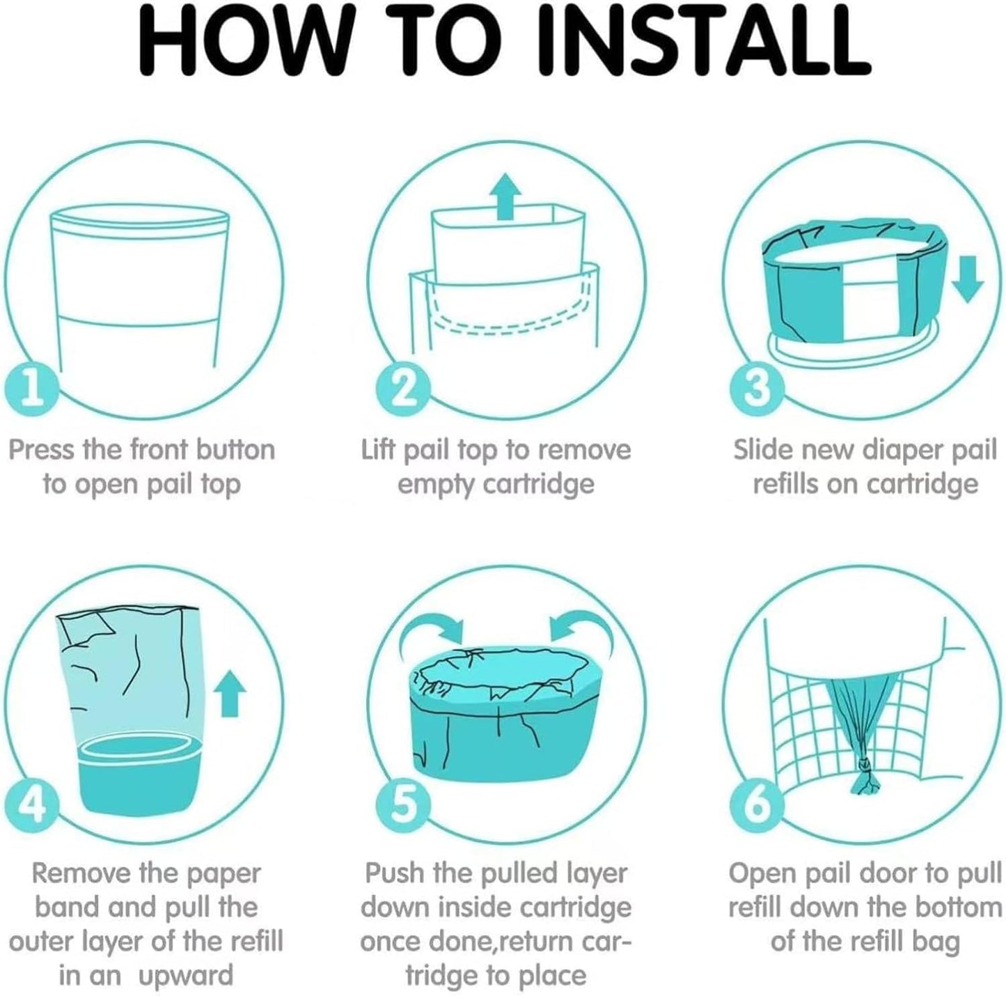 Adult Diaper Liner Refills Compatible with Janibell Akord 330 Slim Model Adult Diaper System, A Single Liner Pack Will Last for Over 500 Briefs Using 6PACK