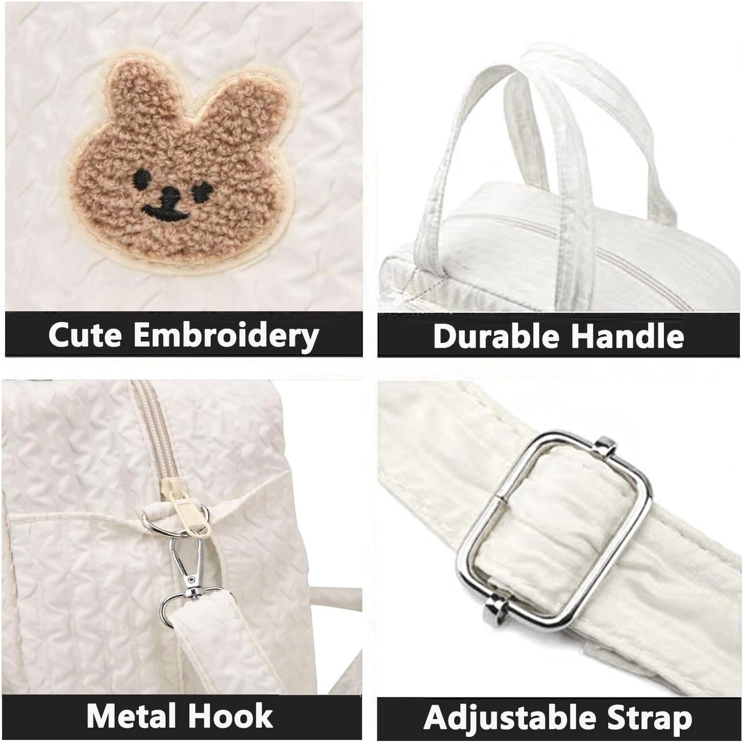 Baby Diaper Bag Tote, Cute Small Crossbody Nappy Mommy Bag, Lightweight Travel & Hospital Multifunction Storage Tote