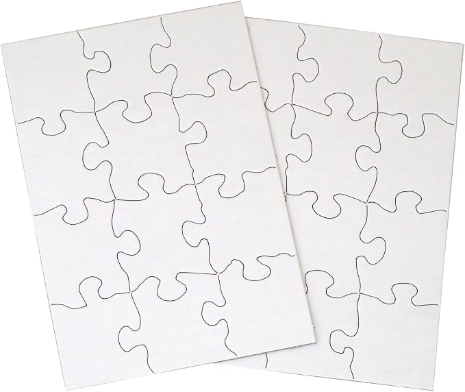 24 Blank Jigsaw Puzzles