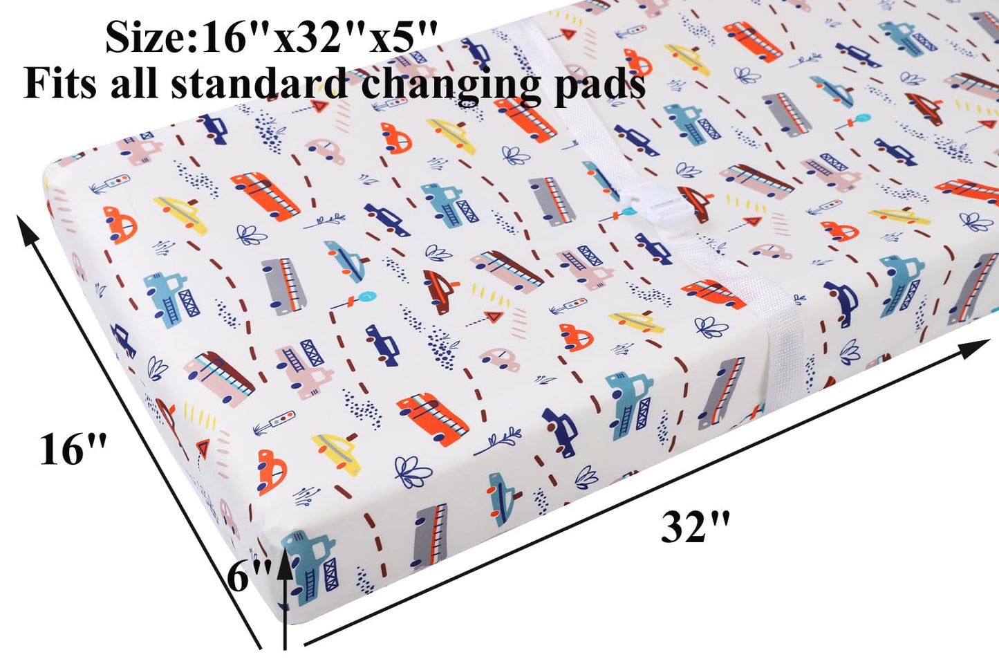 Changing Pad Cover Set 3 Pack Jersey Knit Ultra Soft for Baby Boys Girls Rocket Satellite/Car/Bus