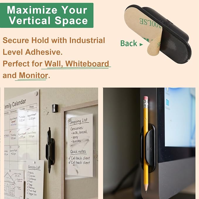 Tiizze 10 Pack Adhesive Pencil Holder