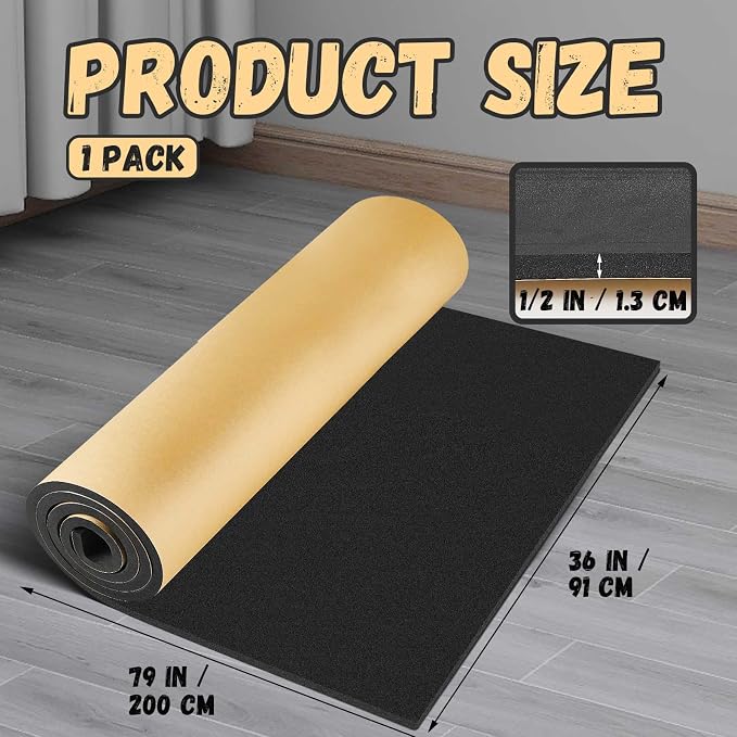 Pangda 1 Piece 36 x 79 x 1/2 Inch Extra Large Marine Foam Roll Closed Cell
