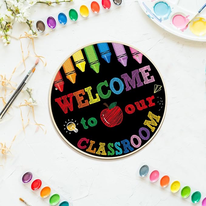 Large Welcome Sign for Classroom Decoration Crafts Hanging to Paint DIY Blank
