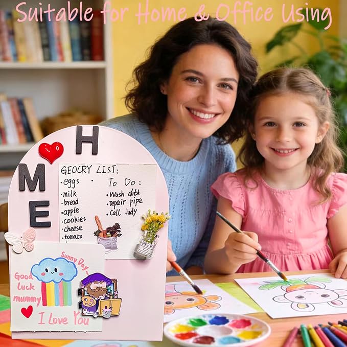 2 Pack Metal Pink Magnet Display Board