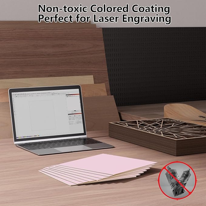 4 Pack Pre-Painted Colored Plywood Sheets, DIY Crafts, Models Making