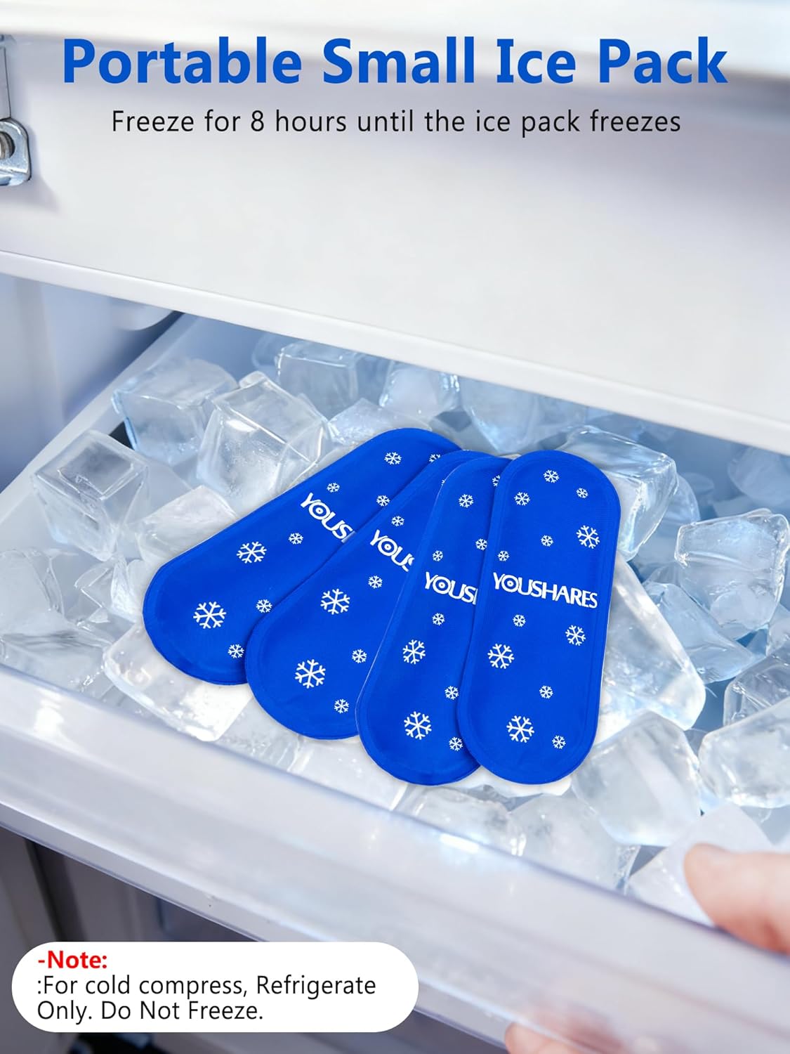 4 Pcs Small Breastmilk Ice Packs for Breastmilk Storage, Gel Ice Packs for Breast Milk Keeps Breast Milk Fresh, Perfect for Cooling Milk, Camping, Picnics, Lunchboxes or Injury Relief