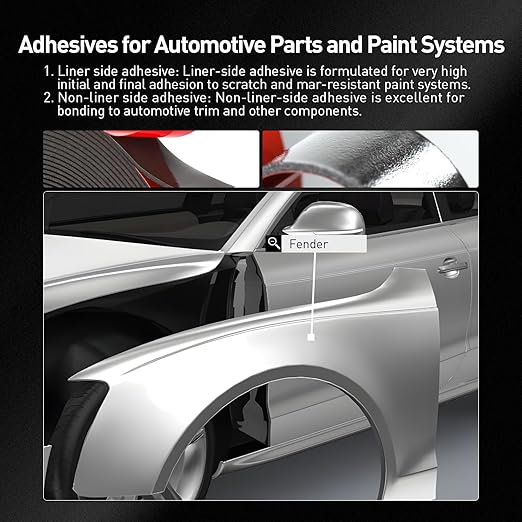 3M Automotive Acrylic Plus Tape, 0.24" x 18Ft, Dark Gray | Double Sided Tape